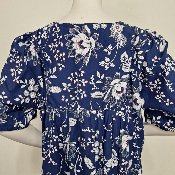 Only Necessities Evening Blue Vines Mixed Print Short Lounger Dress Size 18/20 - Picture 6 of 14